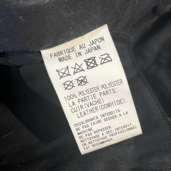 Y's Black Pleated Satin Leather-Drawstring Backpack - Picture 8 of 8